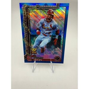 2023 Topps Holiday Masyn Winn St Louis Cardinals Blue Foil Baseball Card H193
